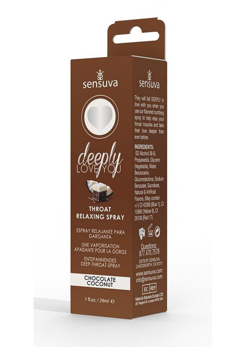 Load image 1 in gallery view. Deeply Love You Throat Relaxing Spray Chocolate Coconut - 1oz