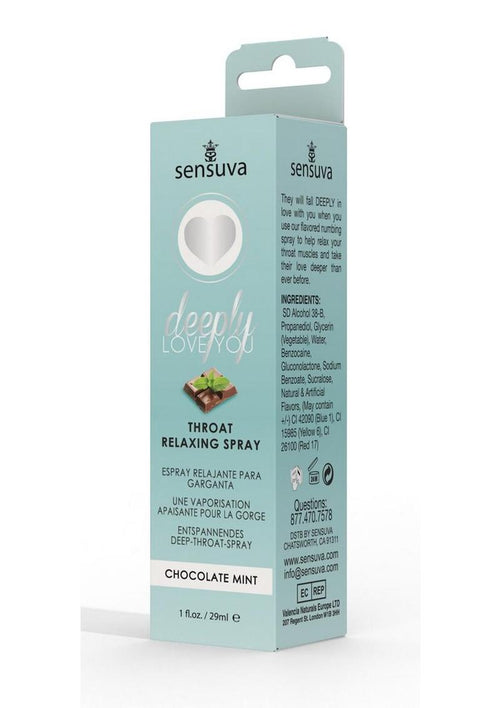 Load image 1 in gallery view. Deeply Love You Throat Relaxing Spray Chocolate Mint - 1oz