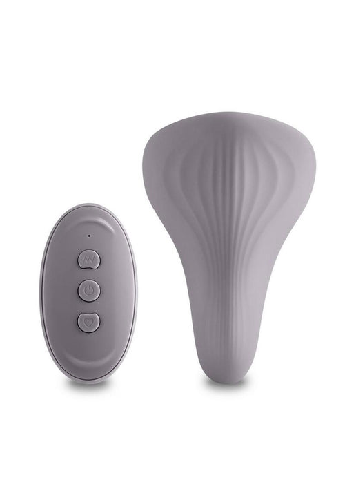 Load image 1 in gallery view. Desire Mantra Rechargeable Silicone Vibrator - Gray/Grey