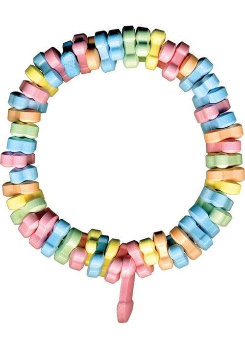 Load image 1 in gallery view. Dicky Charms Multi Flavored Penis Shaped Candy In A Super Stretch Necklace - Multicolor