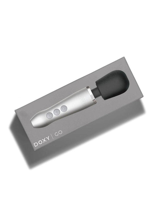 Load image 1 in gallery view. Doxy Go Rechargeable Body Wand - Brushed Metal