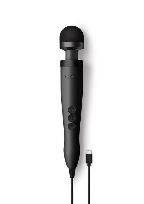 Load image 1 in gallery view. Doxy USB-C Wand Rechargeable Vibrating Body Massager - Black/Matte Black