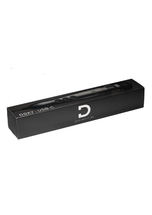 Load image 1 in gallery view. Doxy USB-C Wand Rechargeable Vibrating Body Massager - Black/Matte Black