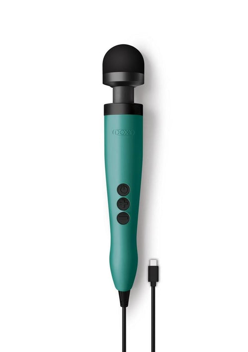 Load image 1 in gallery view. Doxy USB-C Wand Rechargeable Vibrating Body Massager - Blue/Turquoise