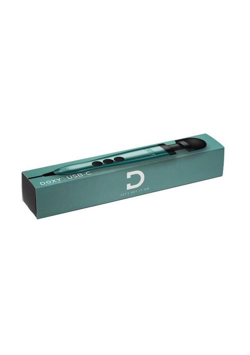 Load image 1 in gallery view. Doxy USB-C Wand Rechargeable Vibrating Body Massager - Blue/Turquoise