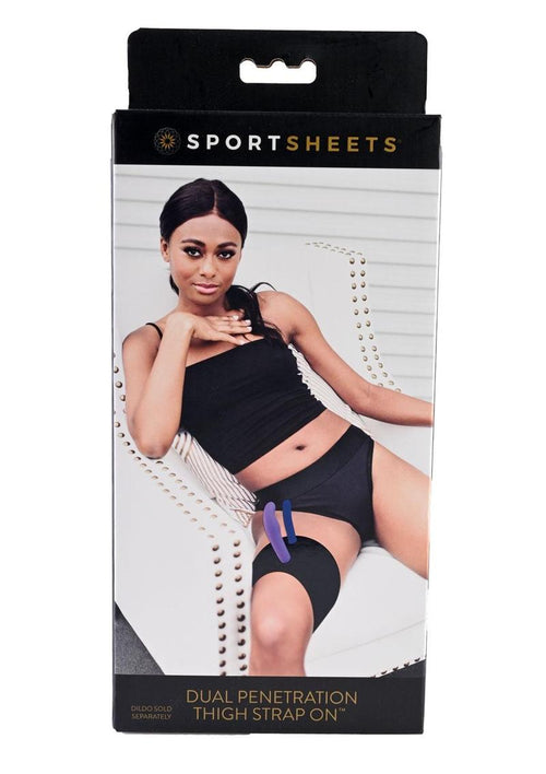 Load image 1 in gallery view. Dual Penetration Thigh Adjustable Strap-On - Black