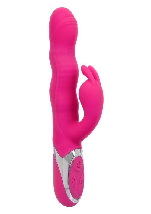 Load image 1 in gallery view. Enchanted Wave Action Bunny Rechargeable Silicone Vibrator - Pink