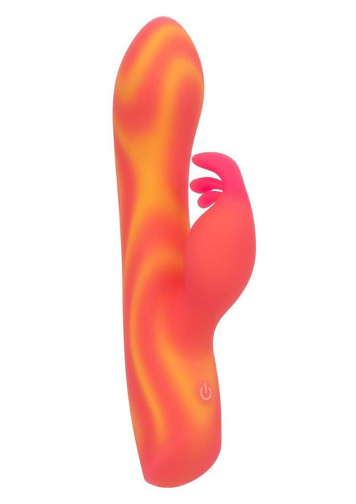 Load image 1 in gallery view. Endless Summer Moonlight Magic Dual Vibe Light-Up Rechargeable Silicone Massager - Orange