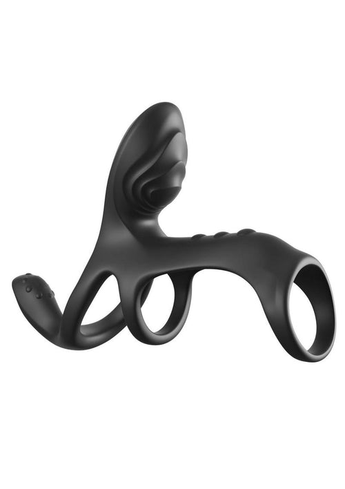 Load image 1 in gallery view. Fantasy C-Ringz Ultimate Couples Cage Max Vibrating Cock Ring - Black