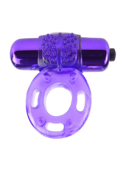 Load image 1 in gallery view. Fantasy C-Ringz Vibrating Super Cock Ring with Bullet - Purple