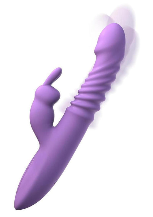 Load image 1 in gallery view. Fantasy For Her Thrusting Silicone Rabbit Multi Function Rechargeable Waterproof - Purple