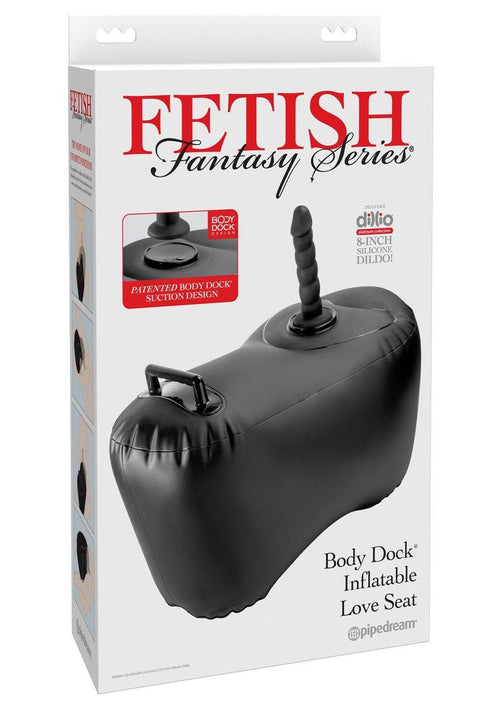 Load image 1 in gallery view. Fetish Fantasy Series Body Dock Inflatable Love Seat - Black
