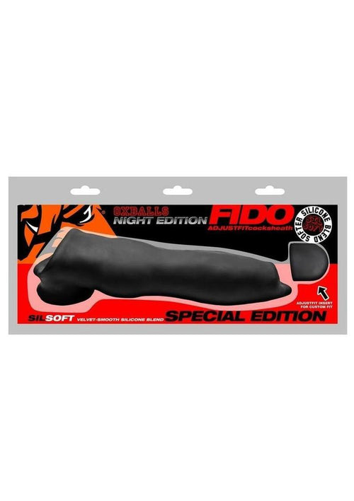 Load image 1 in gallery view. Fido Slim Velvet Smooth Beast Cocksheath Night Edition - Black