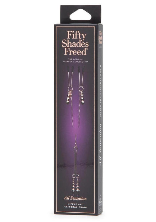 Load image 1 in gallery view. Fifty Shades Freed All Sensation Nipple and Clitoral Chain - Purple
