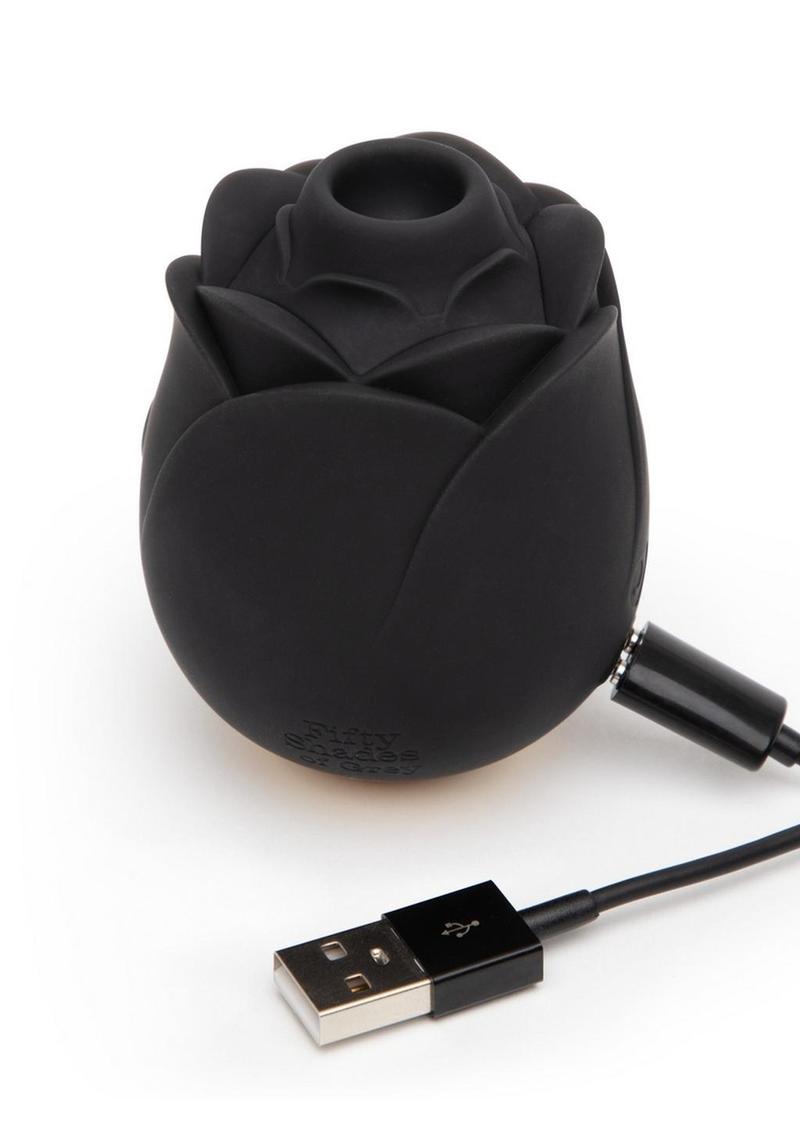 Fifty Shades Of Grey Black Rose Rechargeable Silicone Clitoral Stimulator Fifty Shades of Grey
