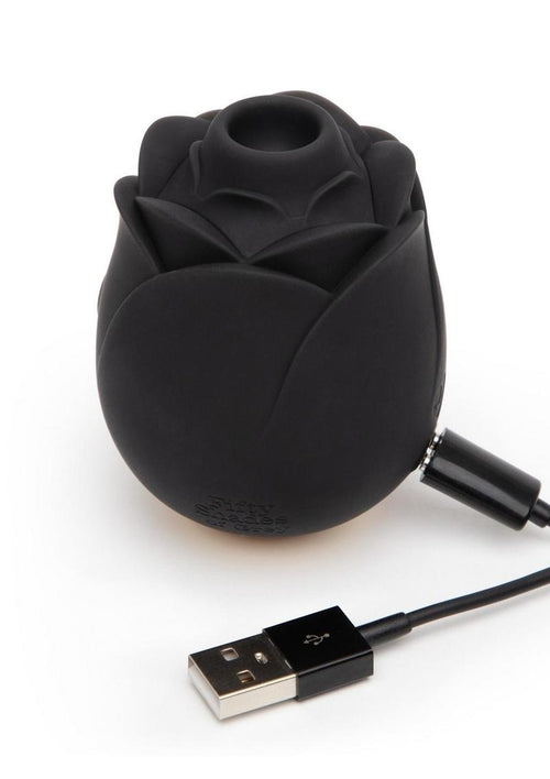 Load image 1 in gallery view. Fifty Shades Of Grey Black Rose Rechargeable Silicone Clitoral Stimulator Fifty Shades of Grey