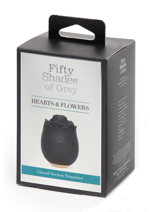 Load image 1 in gallery view. Fifty Shades Of Grey Black Rose Rechargeable Silicone Clitoral Stimulator - Black