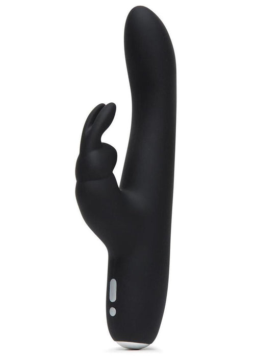 Load image 1 in gallery view. Fifty Shades Of Grey Greedy Girl Rechargeable Slimline Rabbit Vibrator - Black