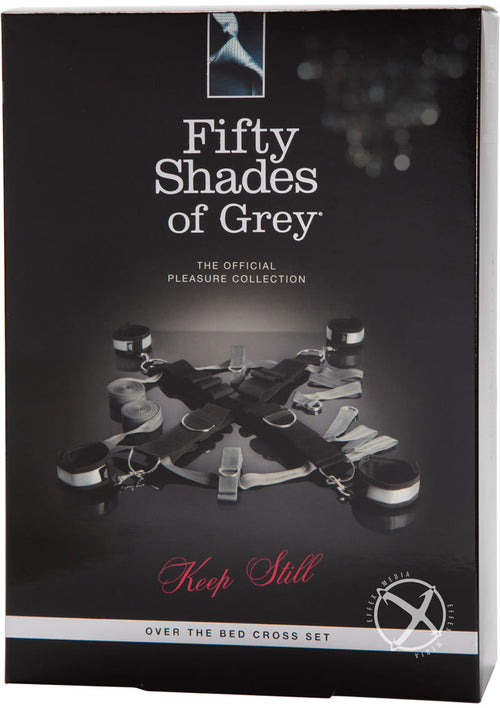 Load image 1 in gallery view. Fifty Shades Of Grey Keep Still Over The Bed Cross Restraint - Silver