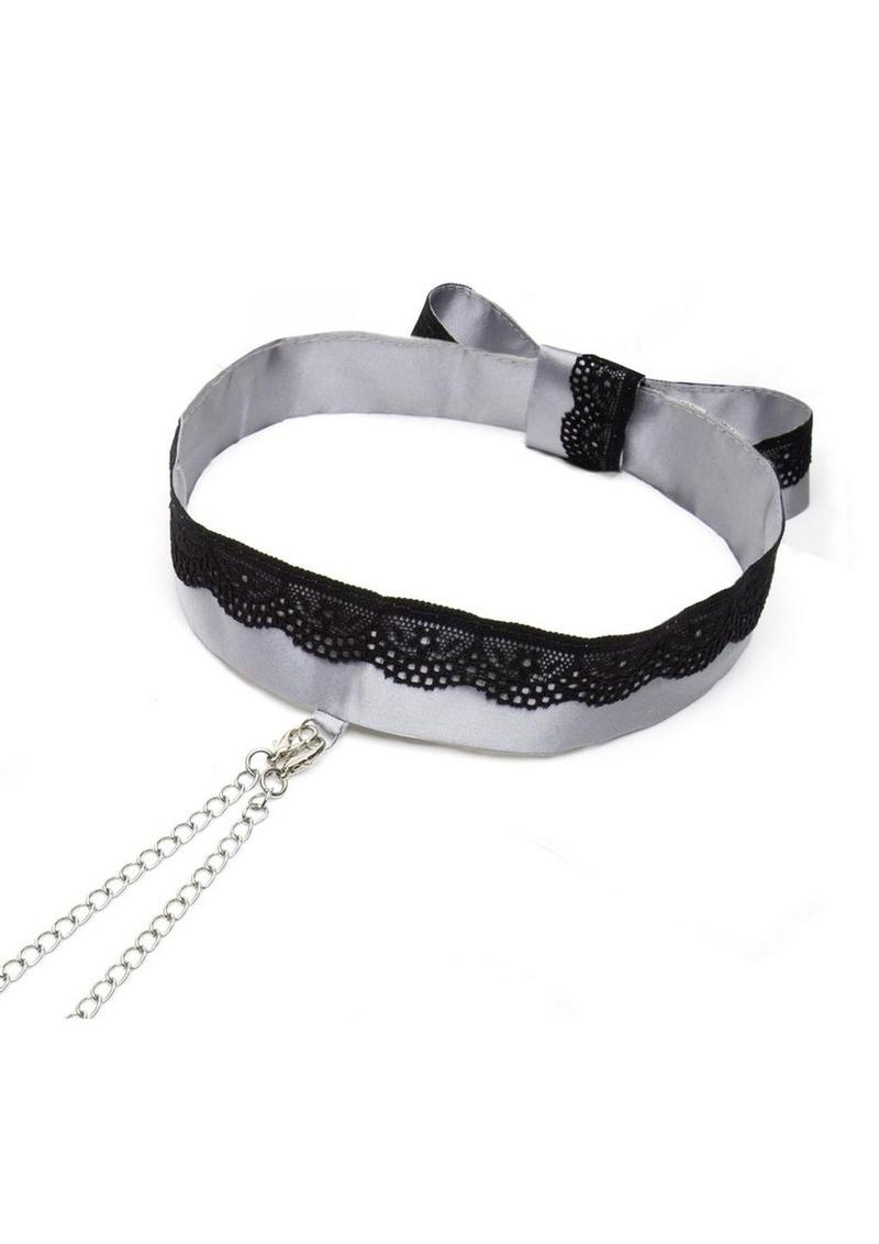 Fifty Shades Of Grey Play Nice Satin and Lace Collar Andamp; Nipple Clamps Fifty Shades of Grey