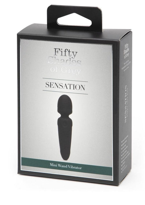 Load image 1 in gallery view. Fifty Shades Of Grey Sensation Rechargeable Silicone Mini Wand Vibrator - Black