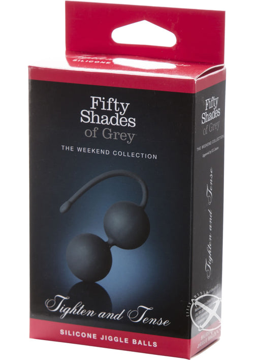 Load image 1 in gallery view. Fifty Shades Of Grey Tighten and Tense Silicone Jiggle Balls - Black