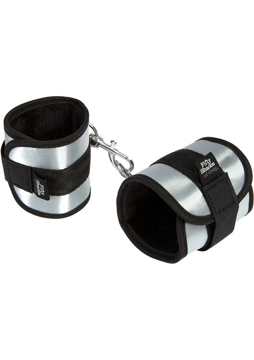 Load image 1 in gallery view. Fifty Shades Of Grey Totally His Soft Handcuffs - Silver
