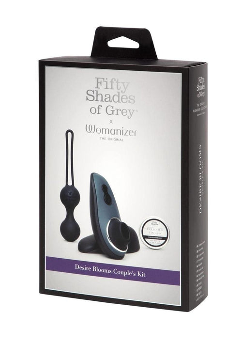 Load image 1 in gallery view. Fifty Shades Of Grey X Womanizer Desire Blooms Rechargeable Silicone Kit - Black