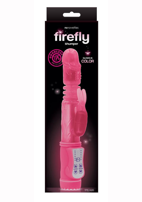Load image 1 in gallery view. Firefly Thumper Glow In The Dark Thrusting and Rotating Rabbit - Glow In The Dark/Pink