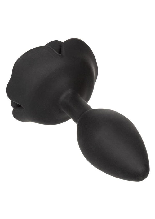 Load image 1 in gallery view. Forbidden Rose Silicone Anal Plug - Black - Large