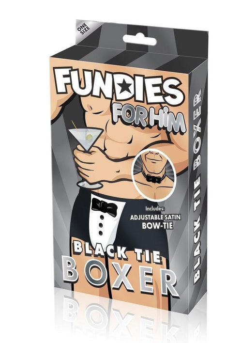 Load image 1 in gallery view. Fundies Black Tie Tuxedo with Bow Tie - Black/White - One Size