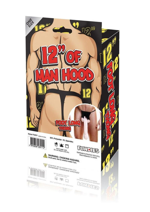 Load image 1 in gallery view. Fundies Foot Long Thong with Paper Ruler Fundies