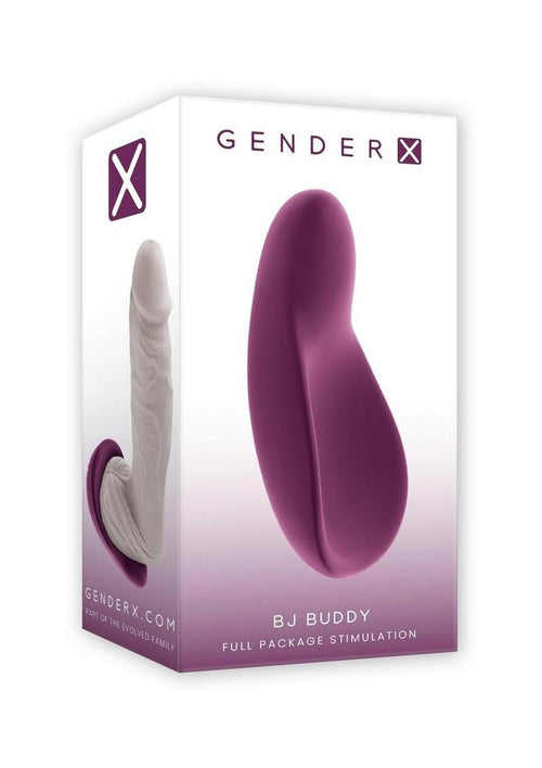 Load image 1 in gallery view. Gender X BJ Buddy Rechargeable Silicone Hand Vibrator - Purple