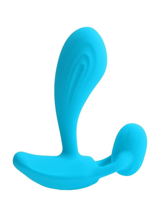 Load image 1 in gallery view. Gender X Wear Me Out Rechargeable Silicone Panty Vibe with Remote - Blue