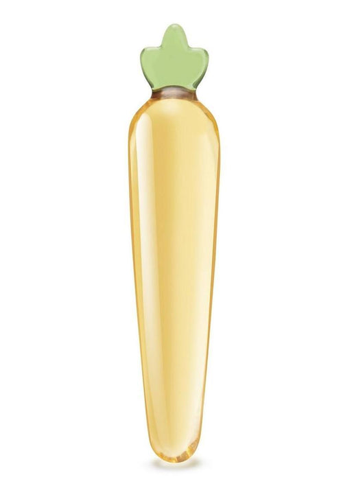 Load image 1 in gallery view. Glas Bunny's Secret Glass Dildo - Green/Yellow - 7.25in