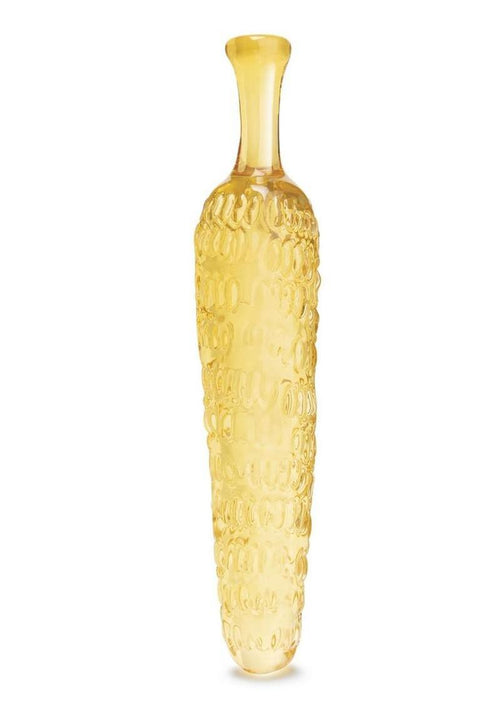 Load image 1 in gallery view. Glas Cornstar 8 Glass Dildo - Yellow