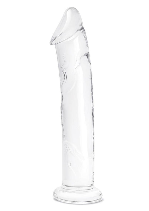 Load image 1 in gallery view. Glas Dildo Glass with Veins and Flat Base - Clear - 12in