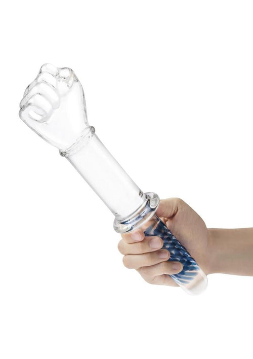 Load image 1 in gallery view. Glas Fist Double Ended Glass Dildo with Handle Grip – 11 Inch Glas