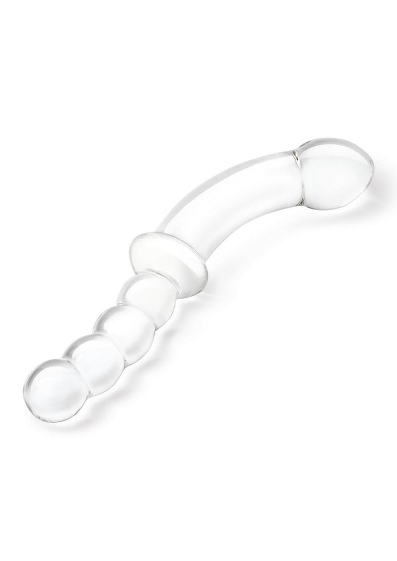 Glas Double Sided Glass Dong with Anal Bead Handle – 12.5 Inch Glas