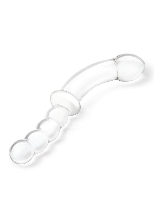 Load image 1 in gallery view. Glas Double Sided Glass Dong with Anal Bead Handle – 12.5 Inch Glas
