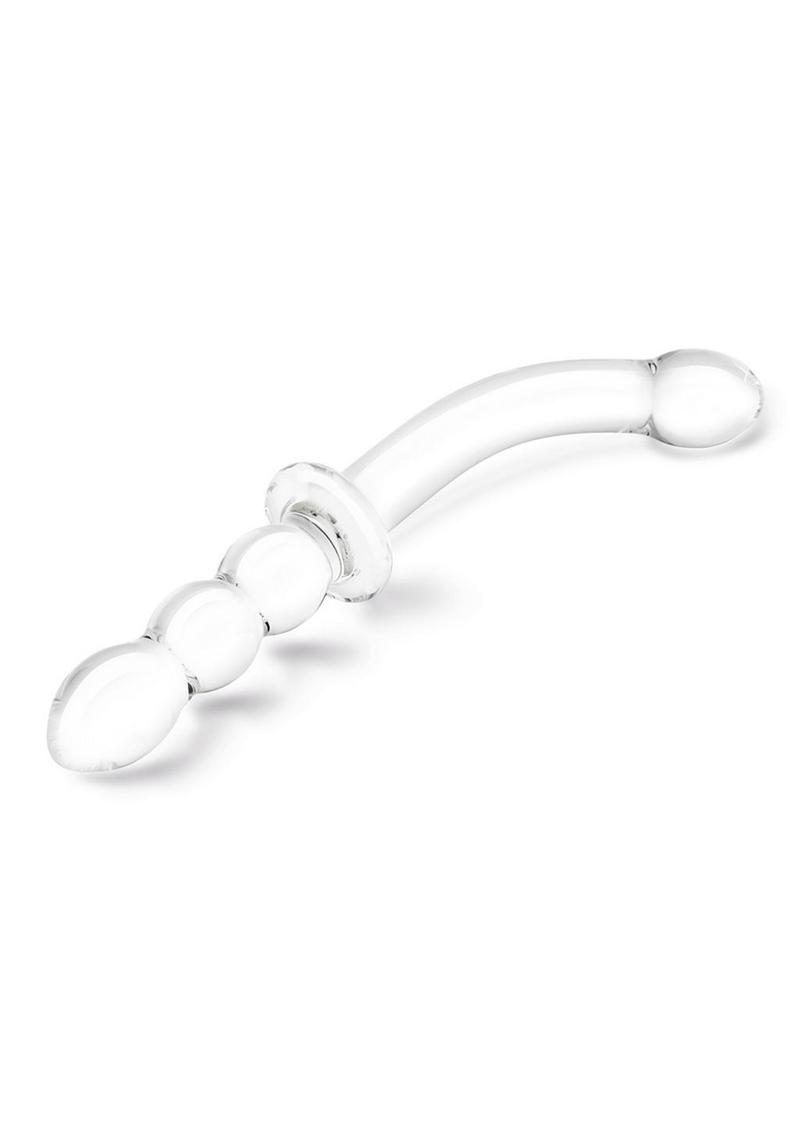 Glas Girthy Ribbed G-Spot Glass Dildo – Double Ended 12 Inch Glas
