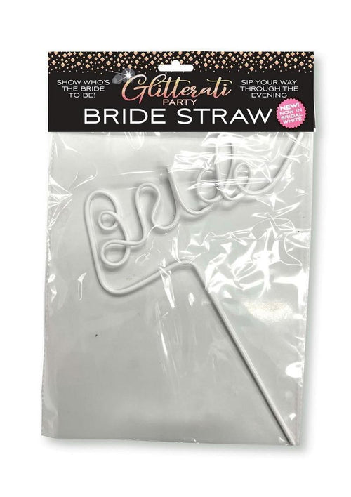 Load image 1 in gallery view. Glitterati Bride Straw - Black/White