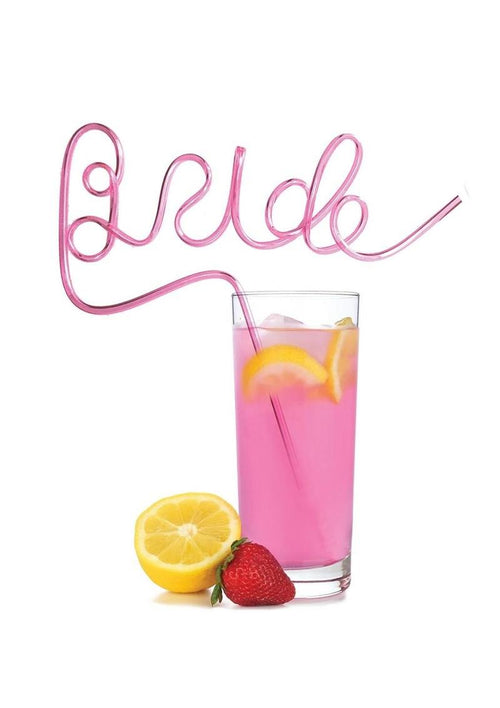 Load image 1 in gallery view. Glitterati Bride Twisty Straw - Pink