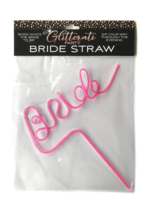 Load image 1 in gallery view. Glitterati Bride Twisty Straw - Pink