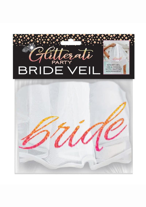 Load image 1 in gallery view. Glitterati Bride Veil - Rose Gold/White