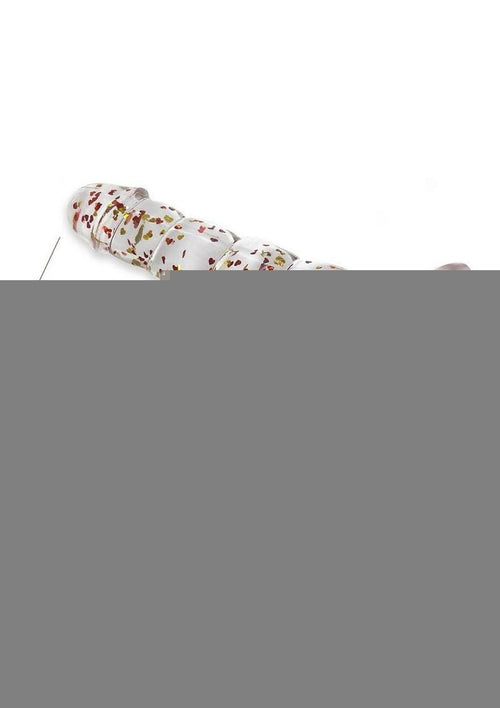 Load image 1 in gallery view. Glittergasm Swirl Clear Dildo with Suction Cup - Orange/Red/Golden Glitter Glittergasm