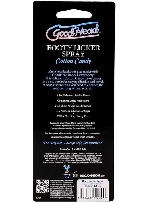 Load image 1 in gallery view. Goodhead Booty Licker Spray - Cotton Candy GoodHead