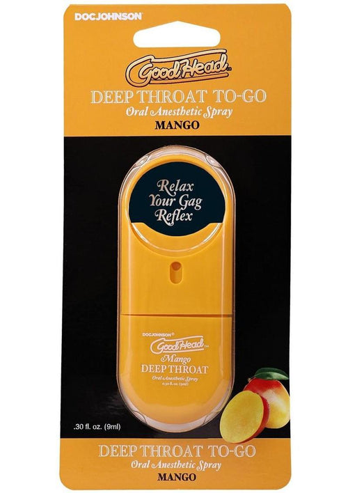 Load image 1 in gallery view. Goodhead Deep Throat To-Go Oral Anesthetic Spray Mango - .30oz