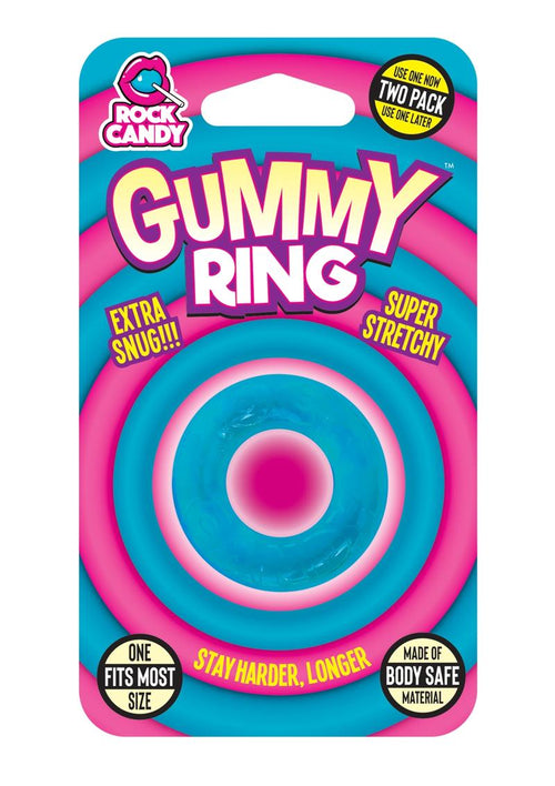 Load image 1 in gallery view. Gummy Cock Ring - Blue - One Size