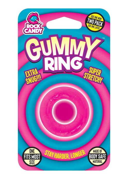 Load image 1 in gallery view. Gummy Cock Ring - Pink - One Size